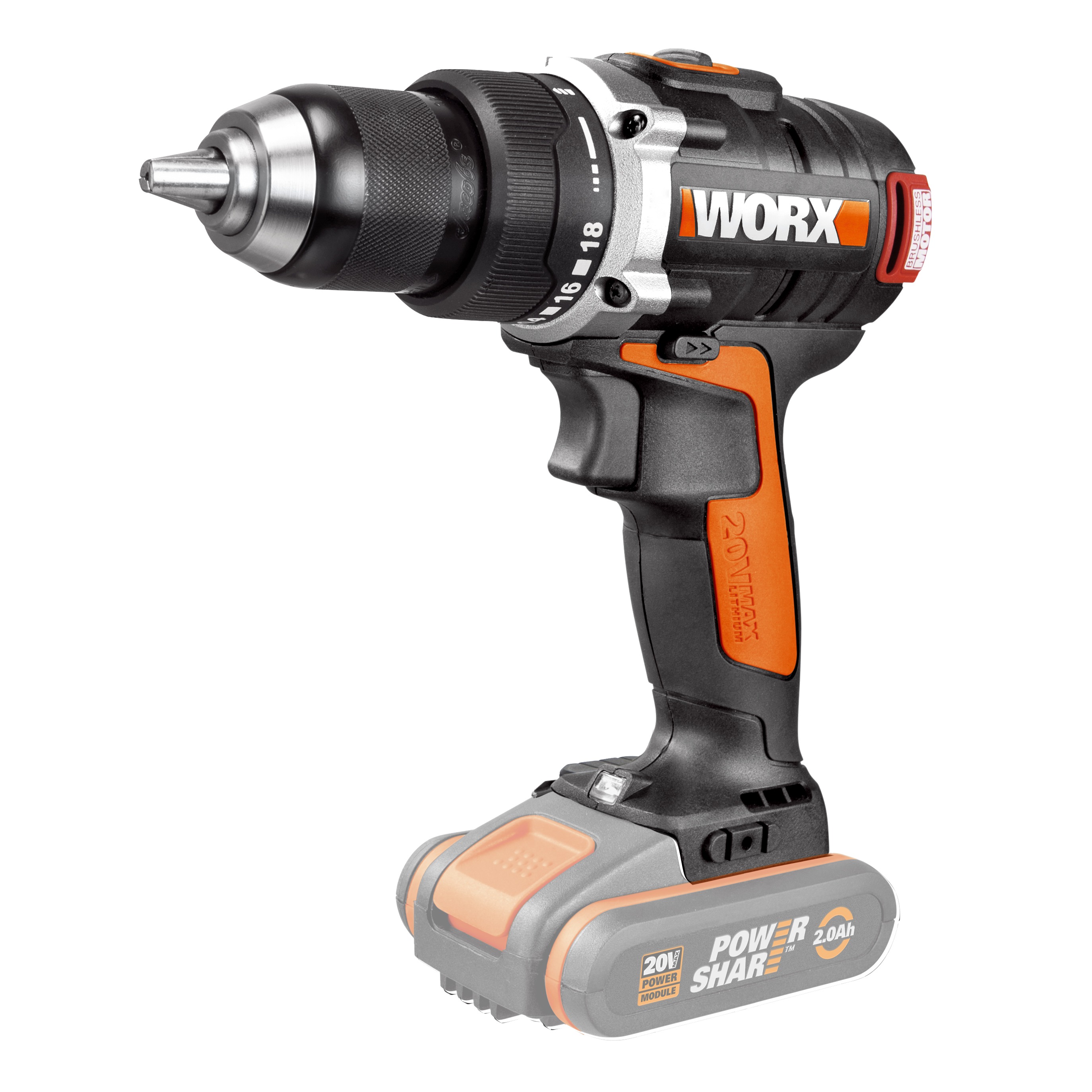Worx WX175.9 - Taladro Atornillador  Brushless 20V (S/bat)