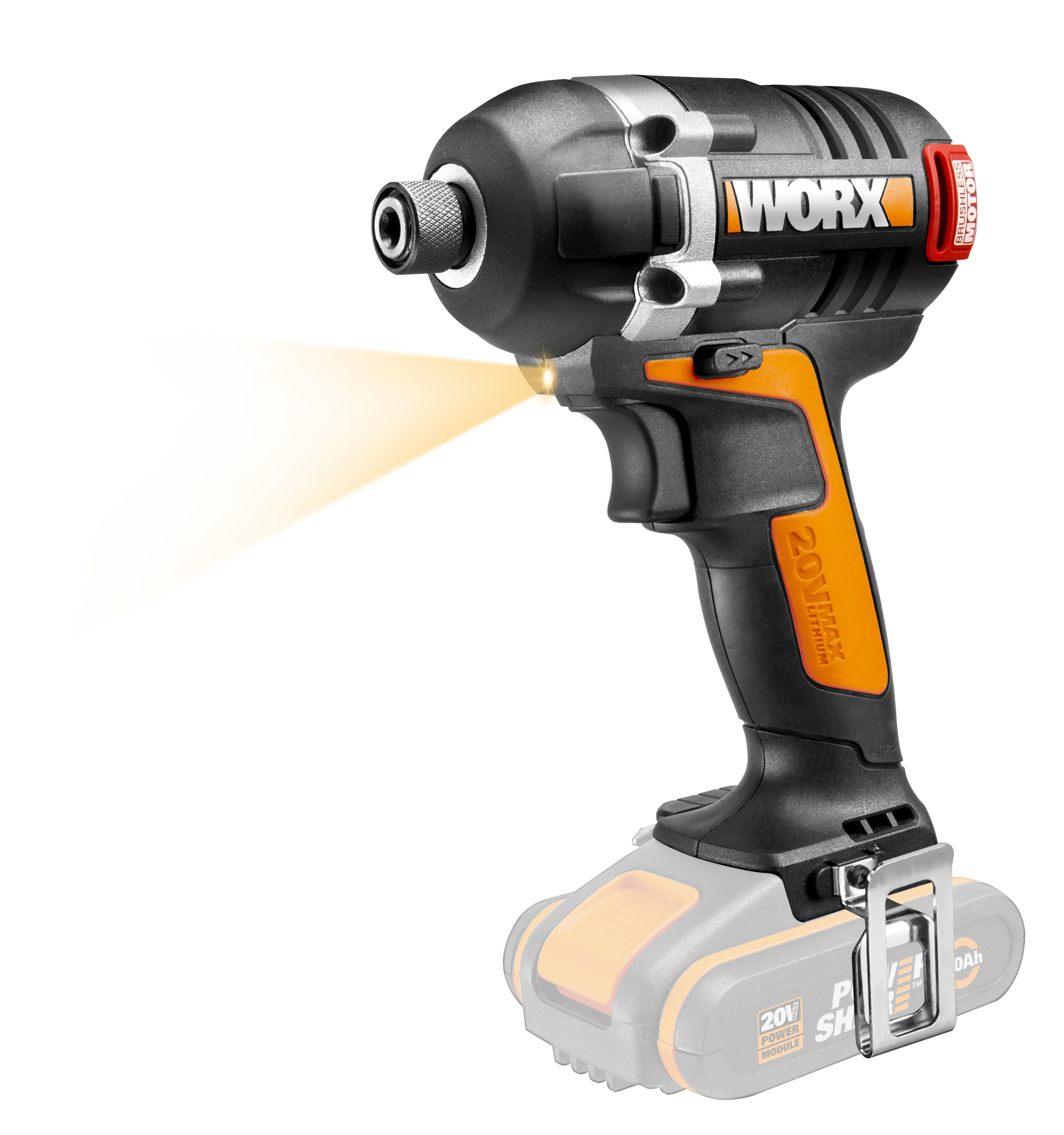 Worx DIY Worx WX292.9 - Atornillador de Impacto Brushless 20V (S/bat)