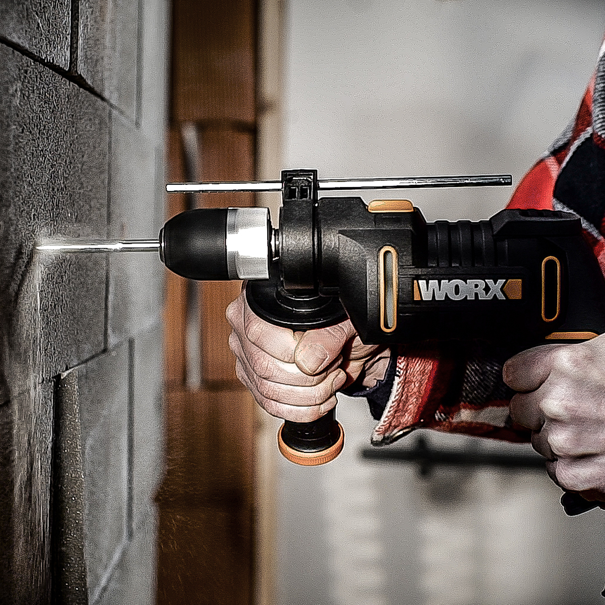 Worx WX317.2 - Taladro percutor 600W