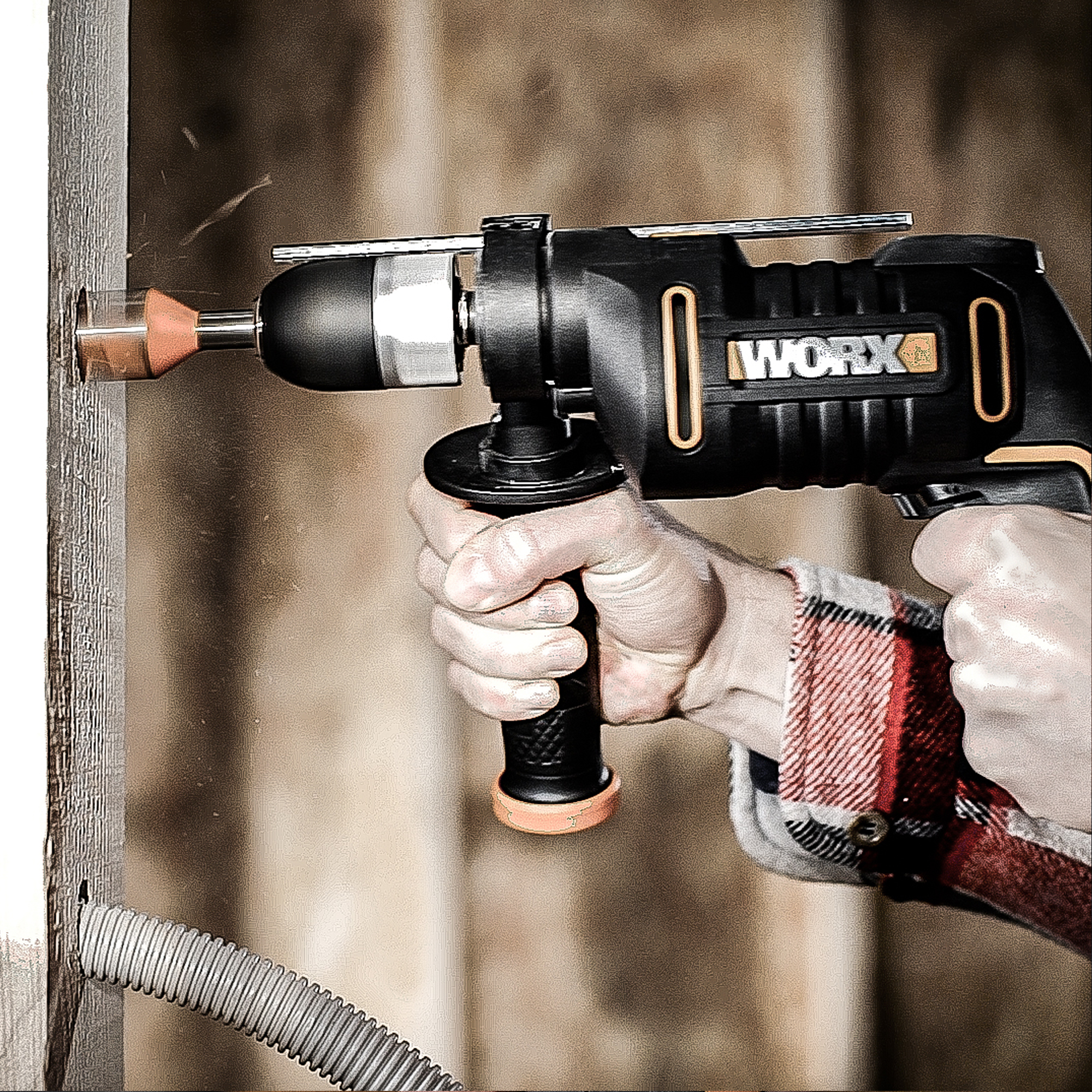 Worx WX317.2 - Taladro percutor 600W