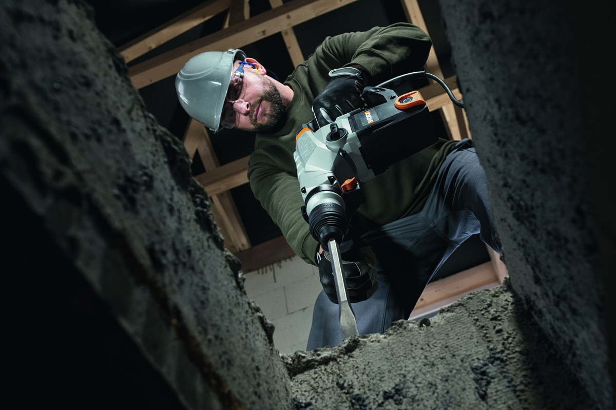 Worx WX333 - Martillo perforador 3 Funciones 1250W 5J