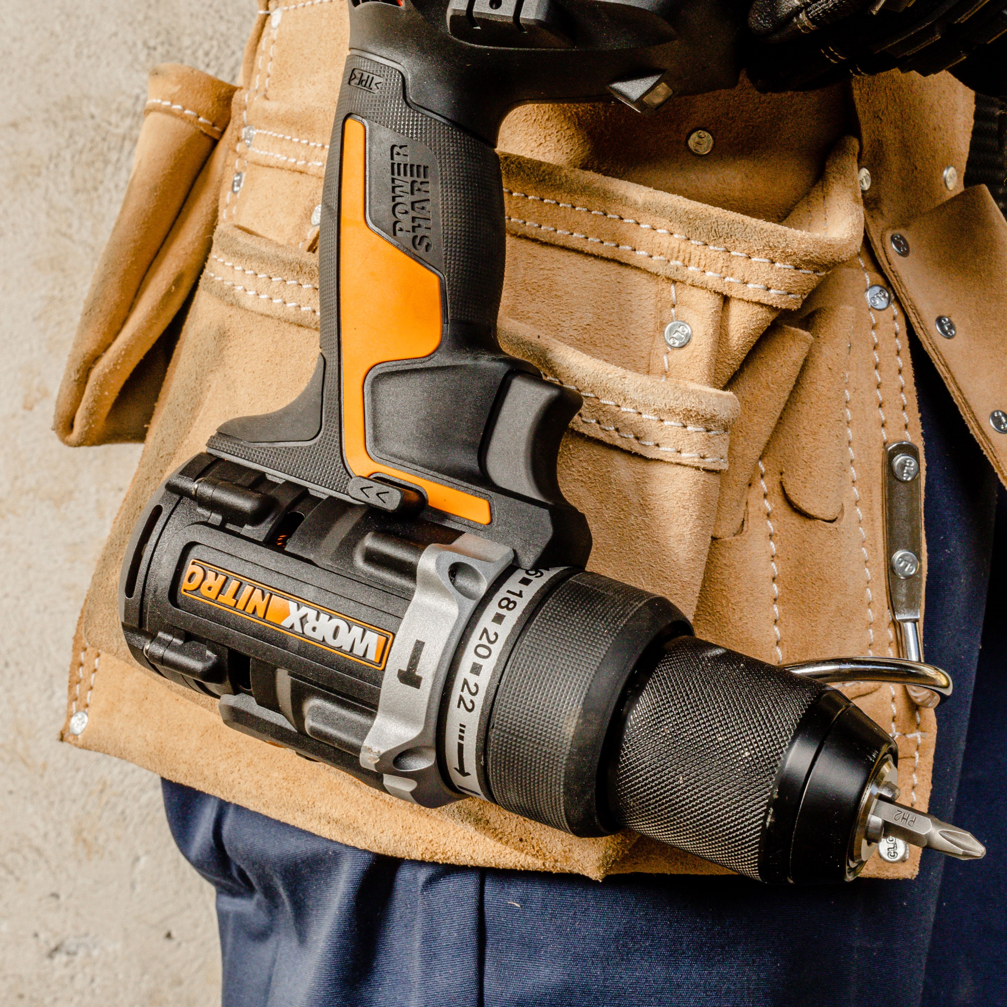 Taladro percutor BL NITRO 20V (2bat 4,0Ah) 60Nm