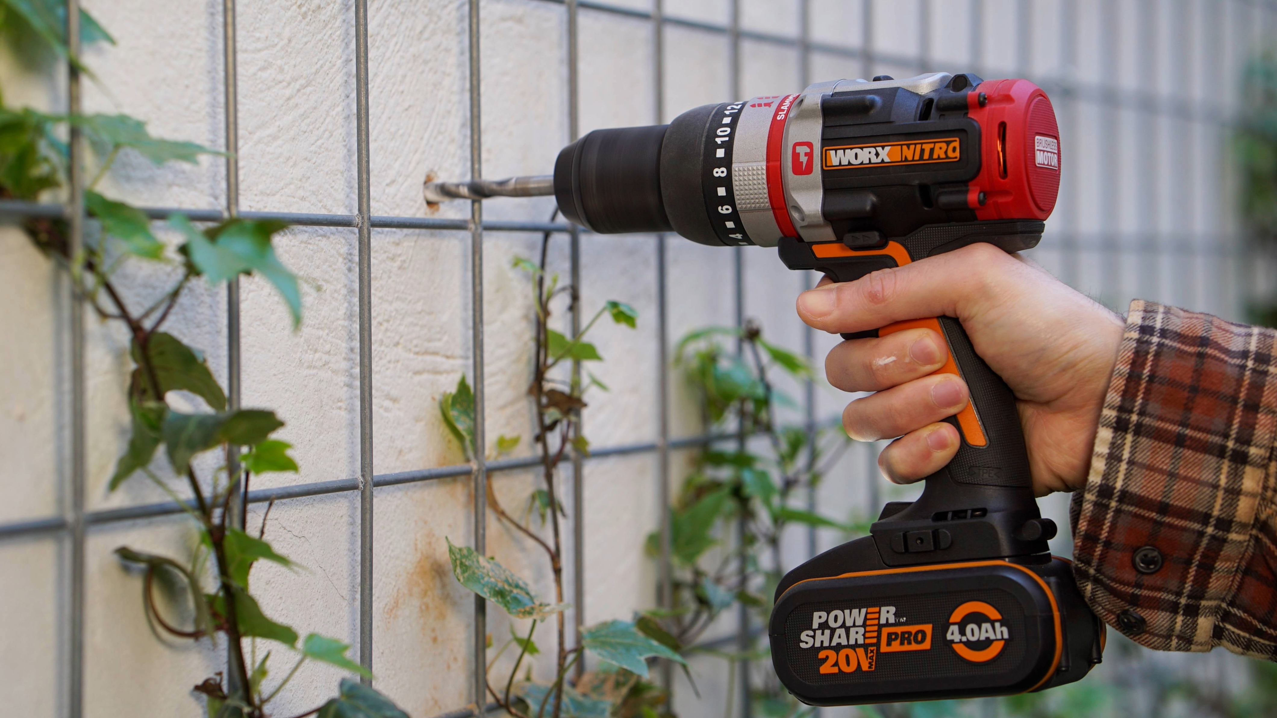 Worx WX354 - Taladro percutor Brushless Slammer Drill 20V 2.0Ah (2 bat)