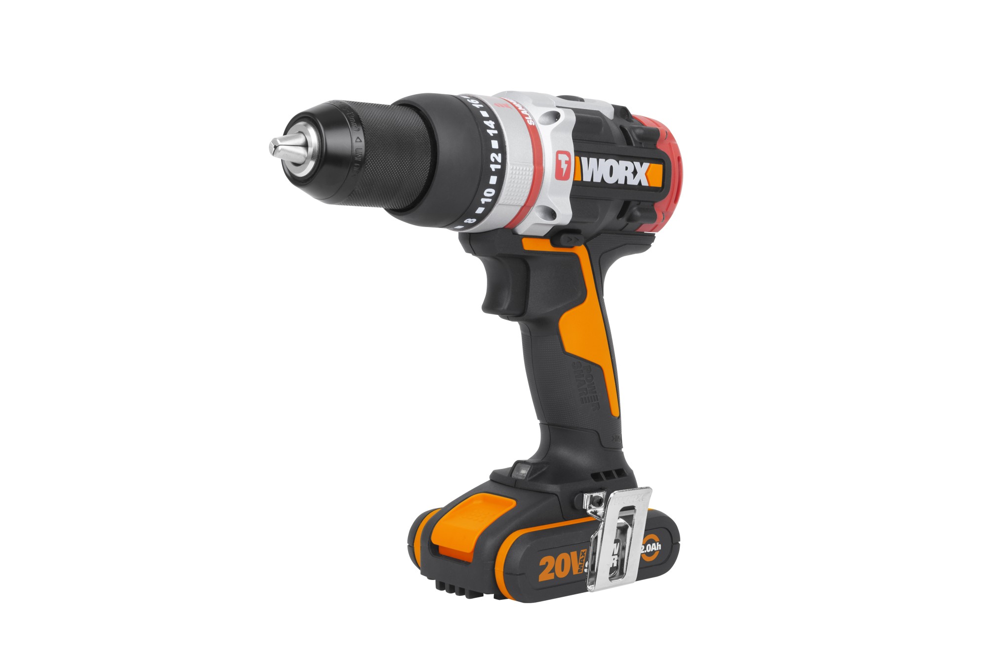 Worx WX354 - Taladro percutor Brushless Slammer Drill 20V 2.0Ah (2 bat)