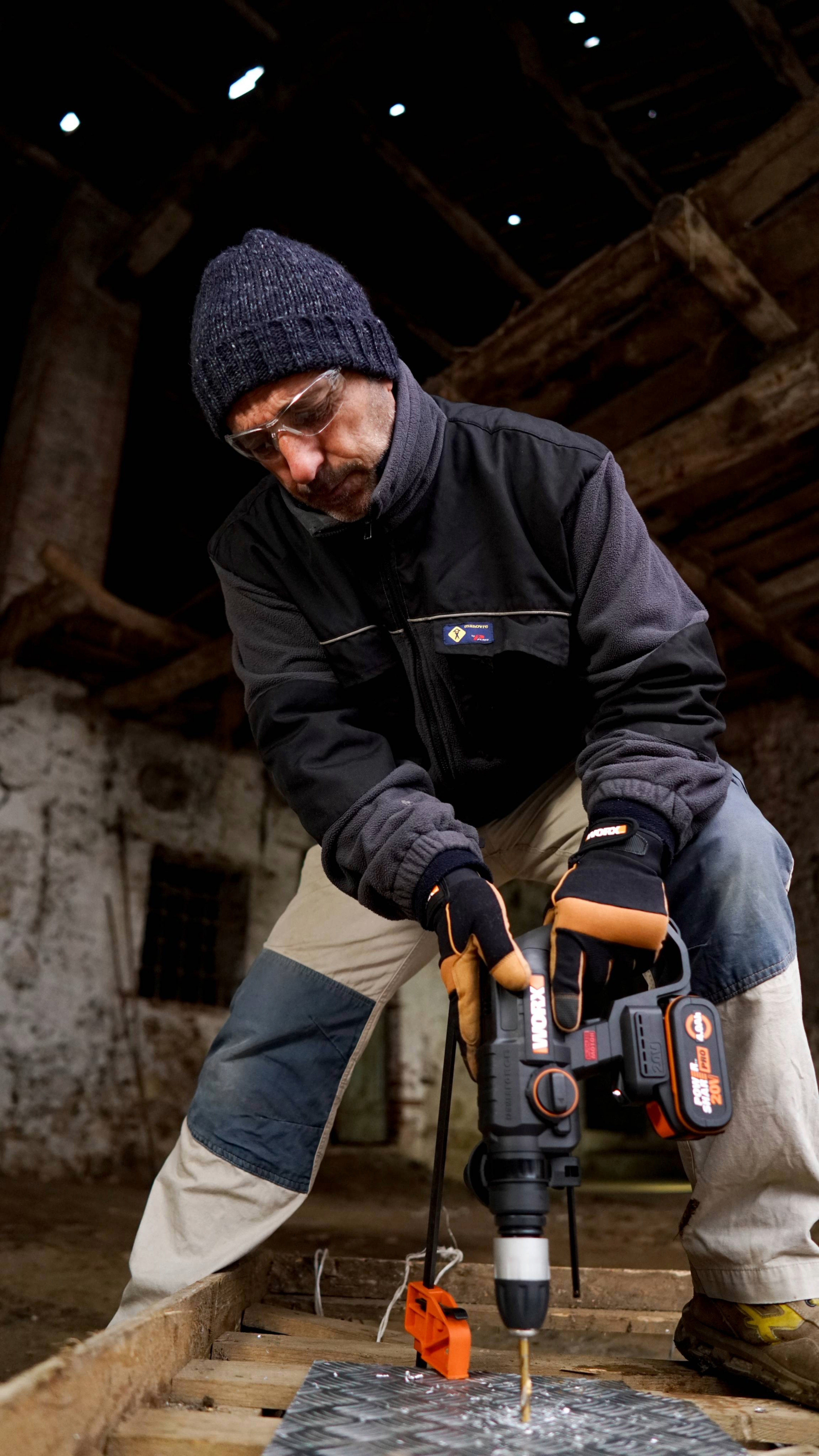 Worx WX381 - Martillo SDS-Plus BL 20V (1bat 2.0Ah)