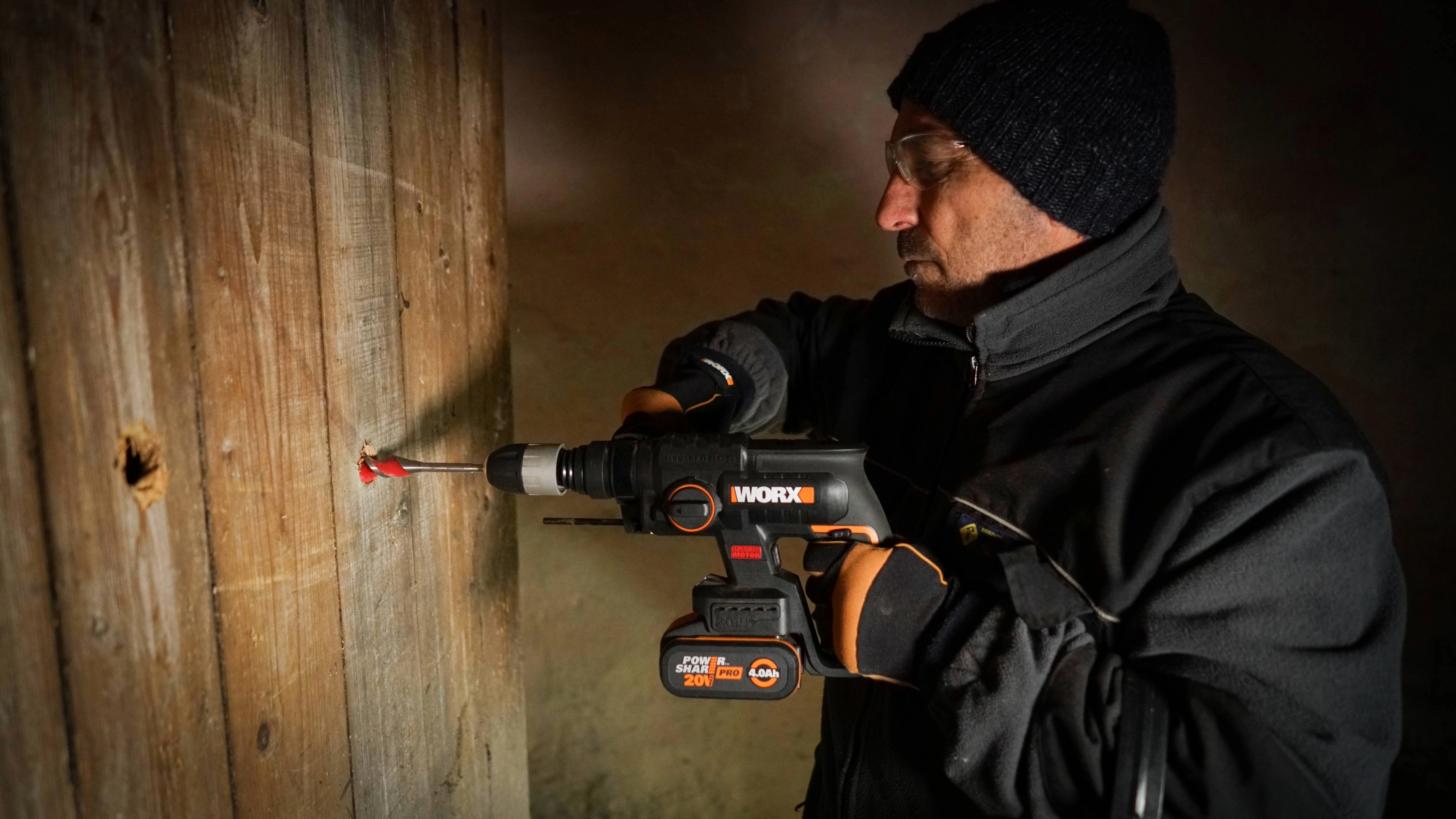 Worx WX381 - Martillo SDS-Plus BL 20V (1bat 2.0Ah)