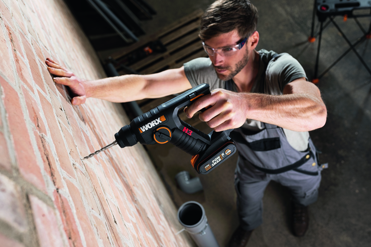 Worx WX394.91 - H3 Martillo/Taladro/Atornillador 20V sin batería