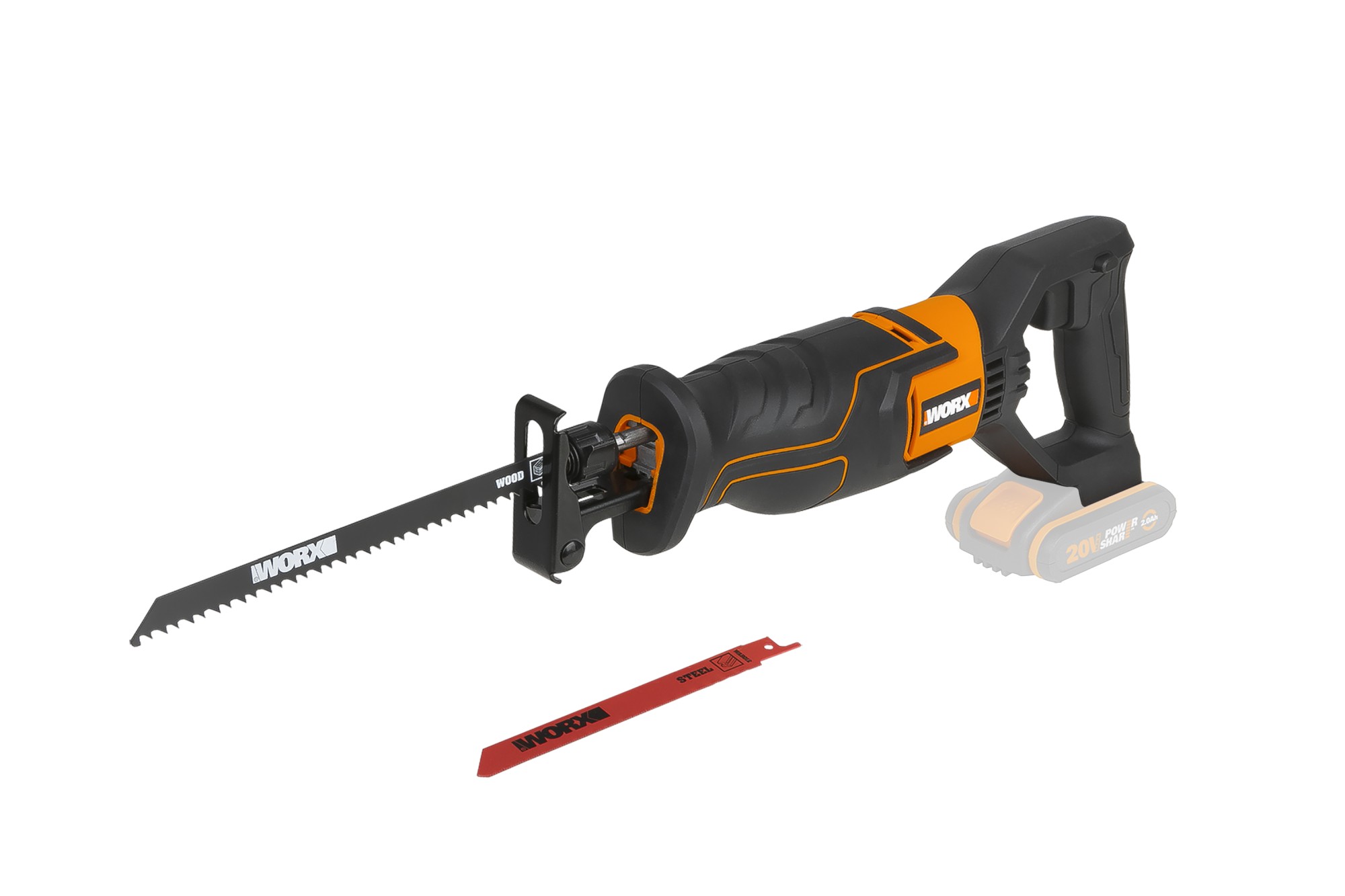 Worx DIY Worx WX500.9 - Sierra de sable 20V (S/bat)