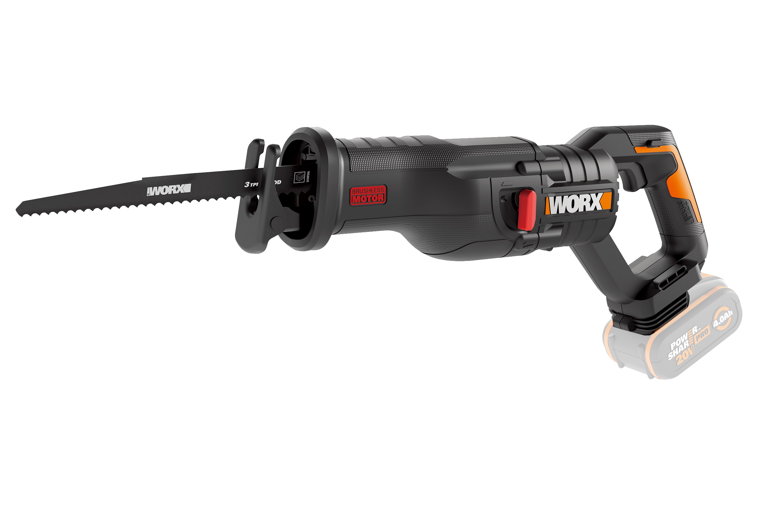 Worx WX516.9 - Sierra sable BL 20V (S/bat)