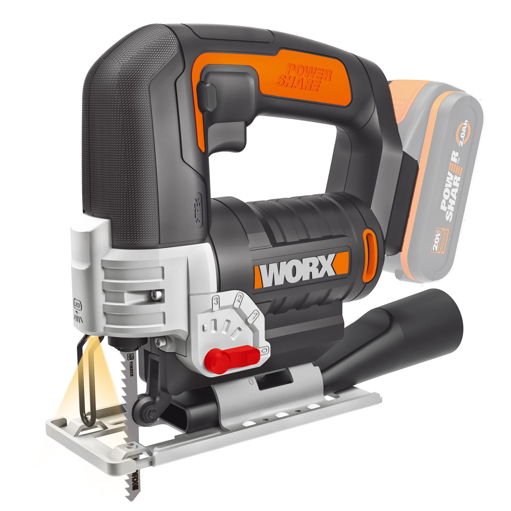 Worx DIY Worx WA3553.2 - 2 Baterías 20V (2x4Ah) POWERSHARE