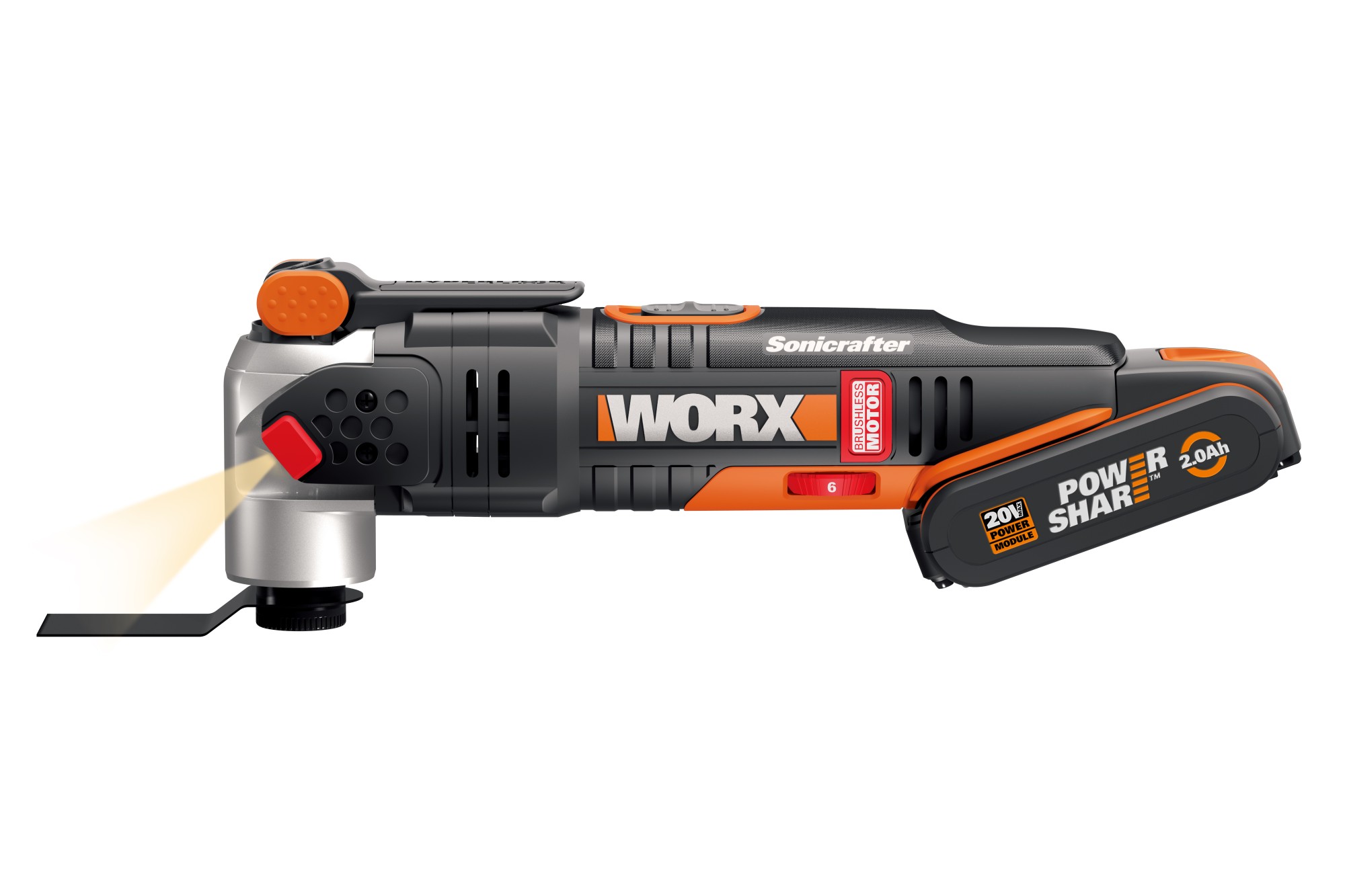 Worx WX693 - Multiherramienta Sonicrafter® Brushless 20V 2.0Ah (1bat)