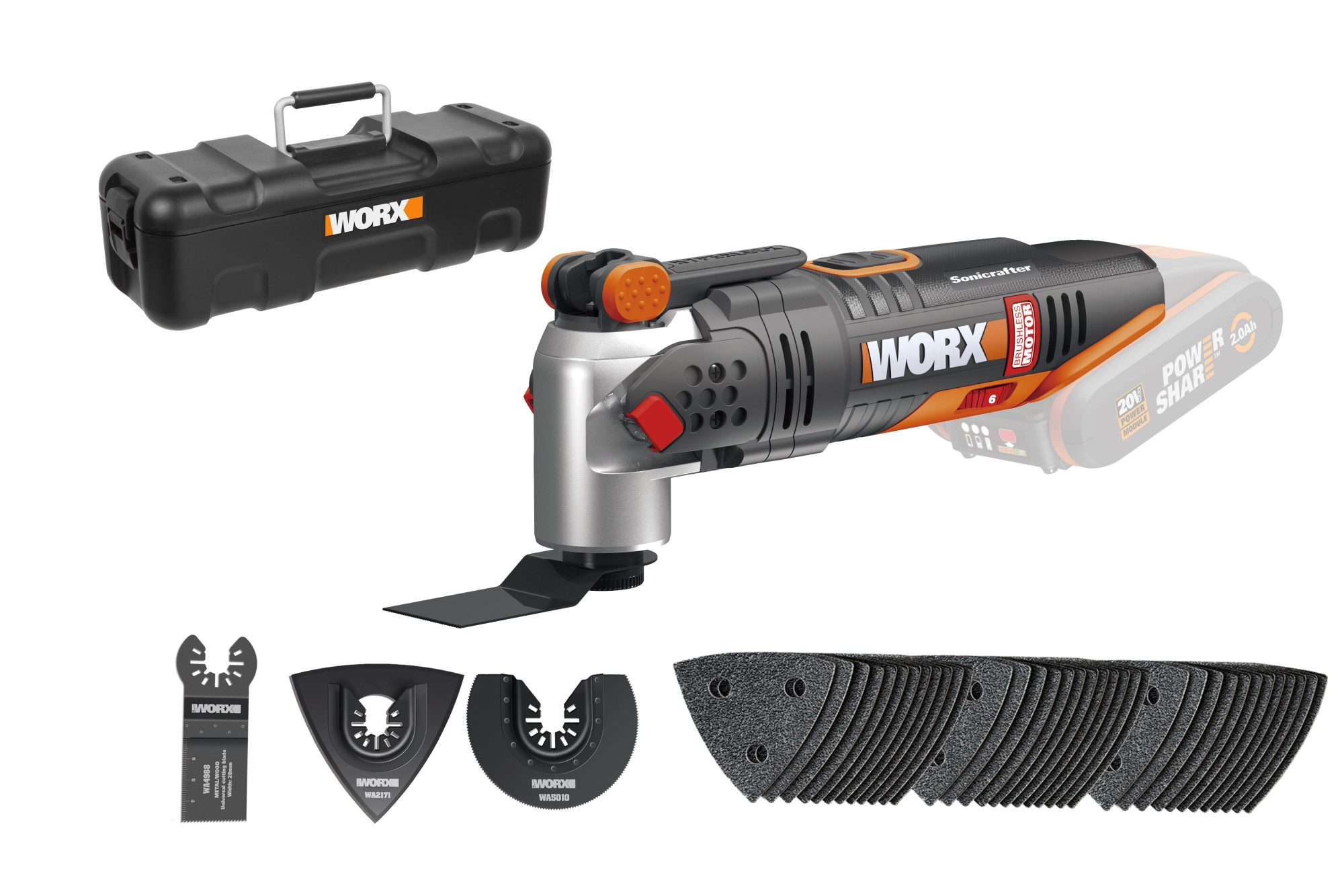 Worx WX693.9 - Multiherramienta Sonicrafter® Brushless 20V (S/bat)