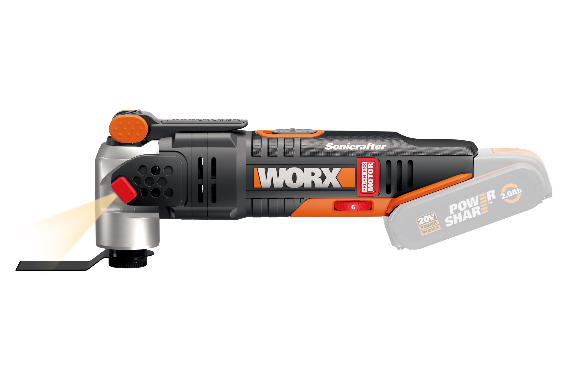 Worx WX693.9 - Multiherramienta Sonicrafter® Brushless 20V (S/bat)