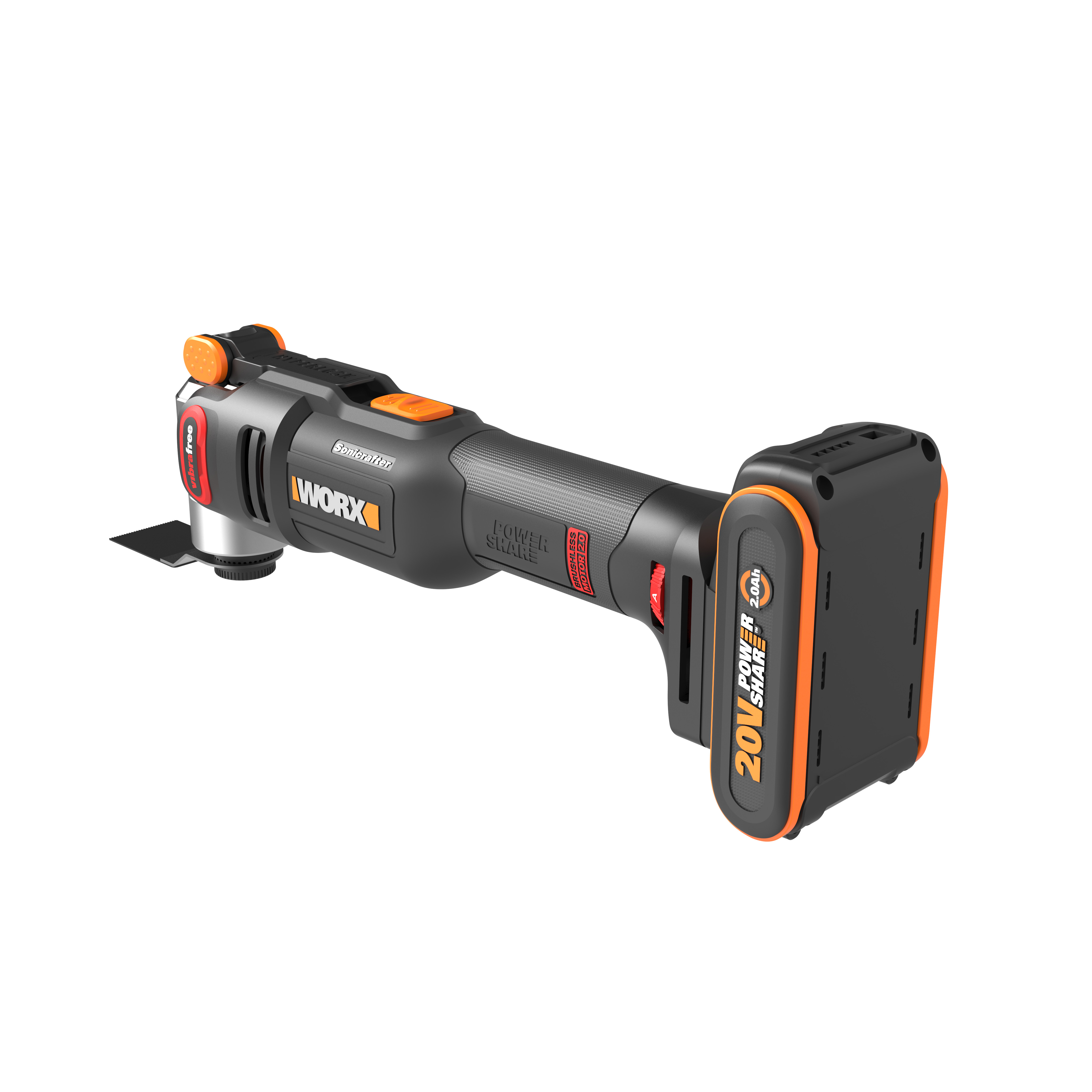 Worx WX698 - Multiherramienta Sonicrafter® BL NITRO 20V (1bat 2,0Ah)