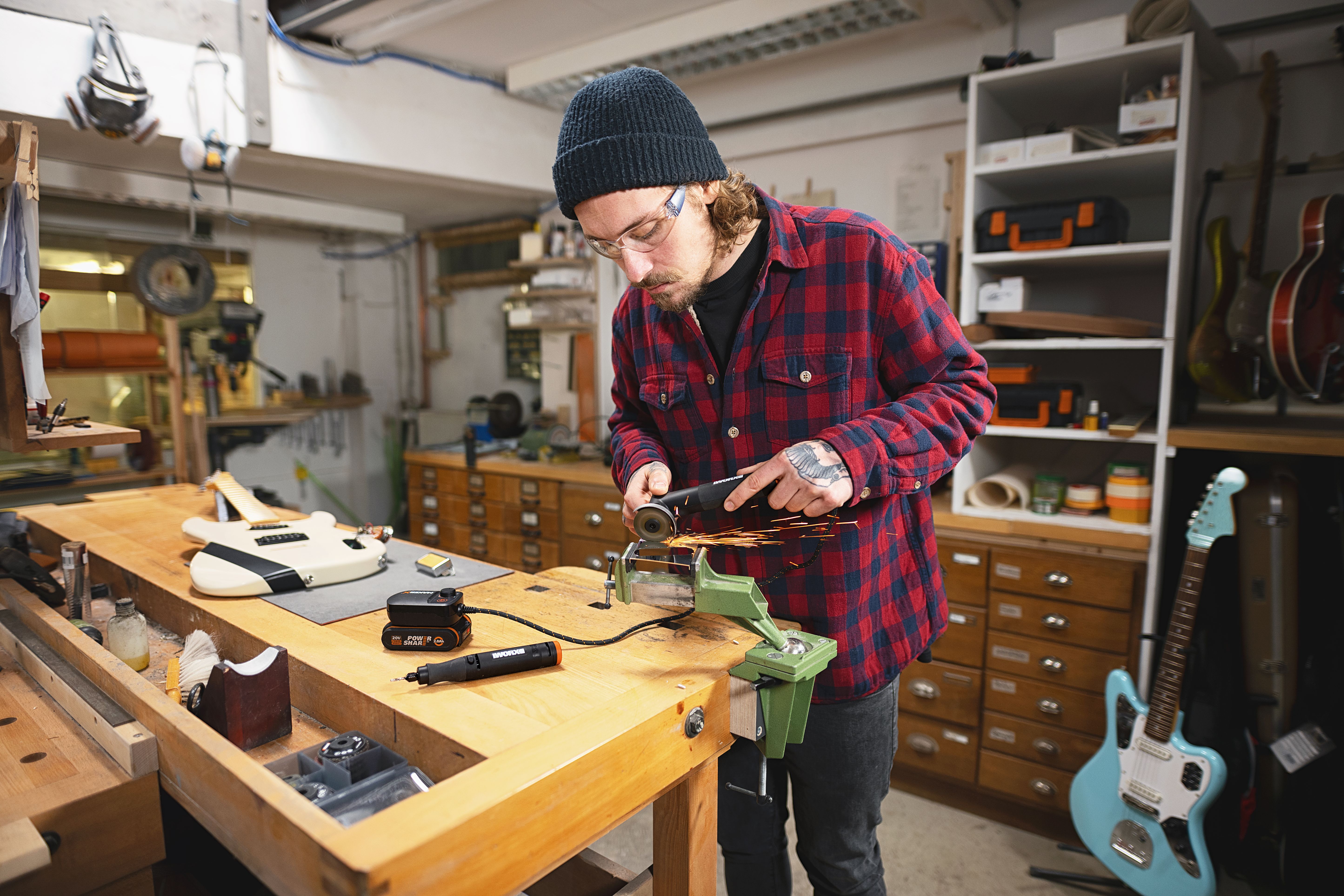 Worx WX741.9 - Mini amoladora angular MakerX