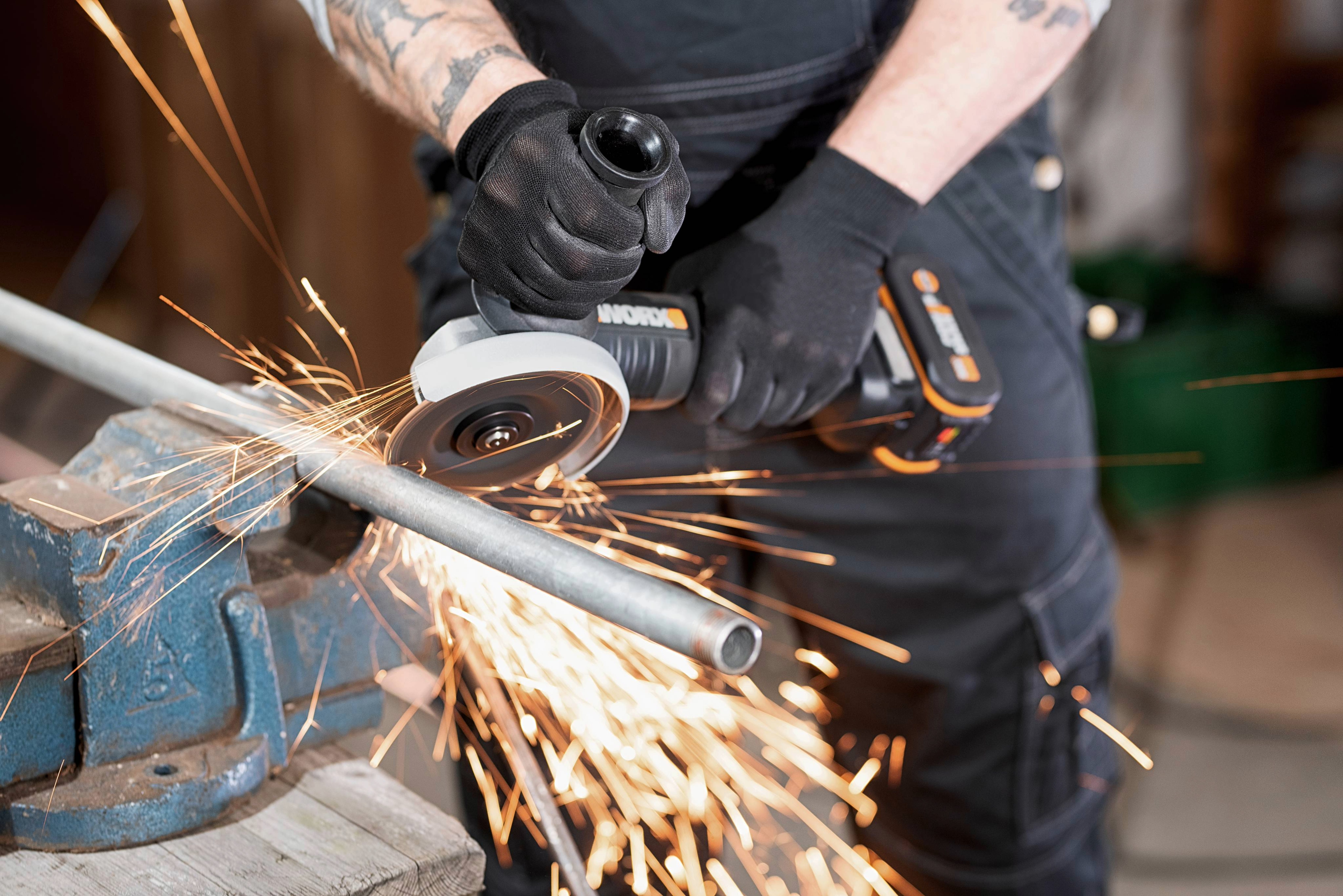 Worx WX812 - Amoladora Brushless 125mm 20V 4.0Ah (1 bat)