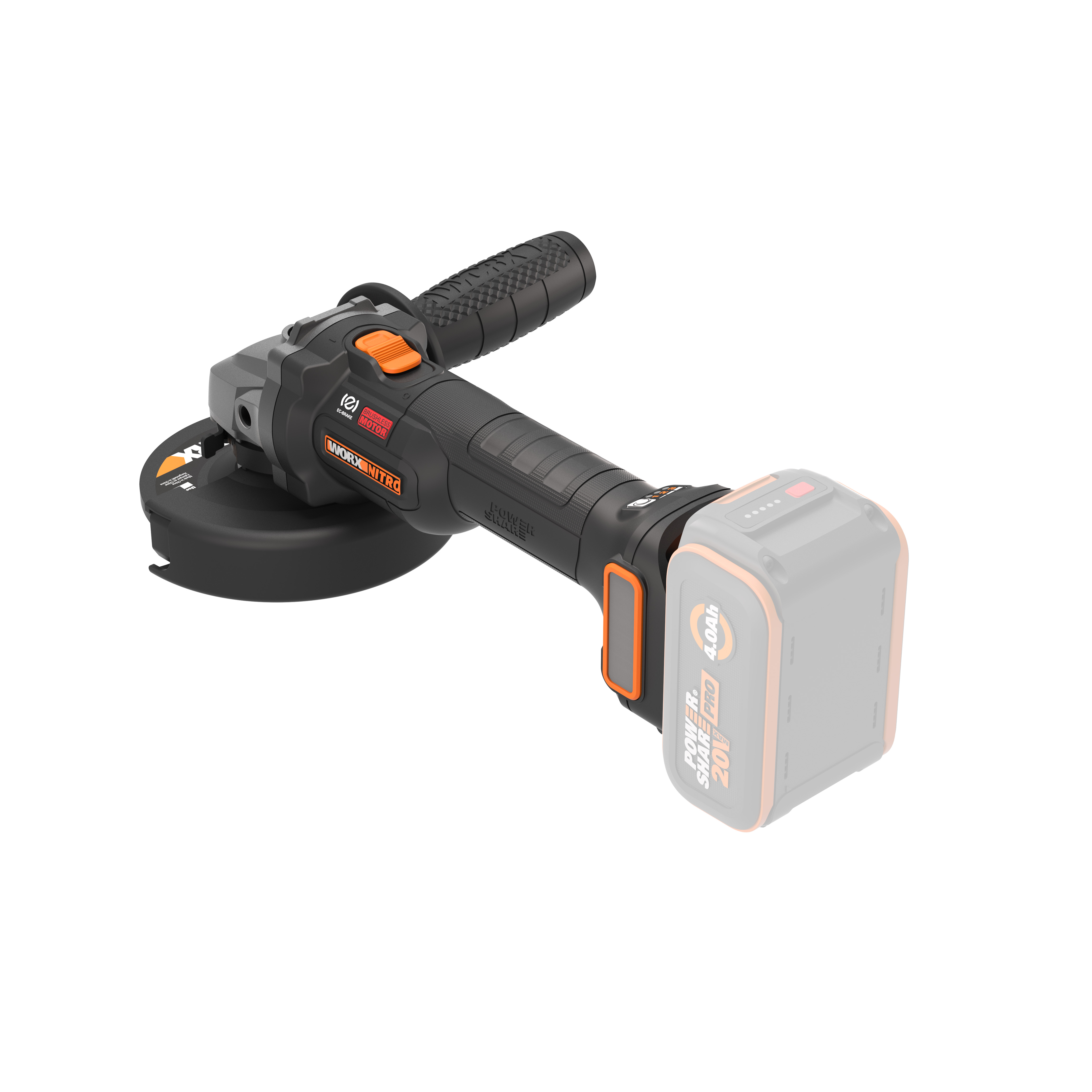 Worx WX814.9 - Amoladora angular 125mm BL NITRO 20V (S/bat)