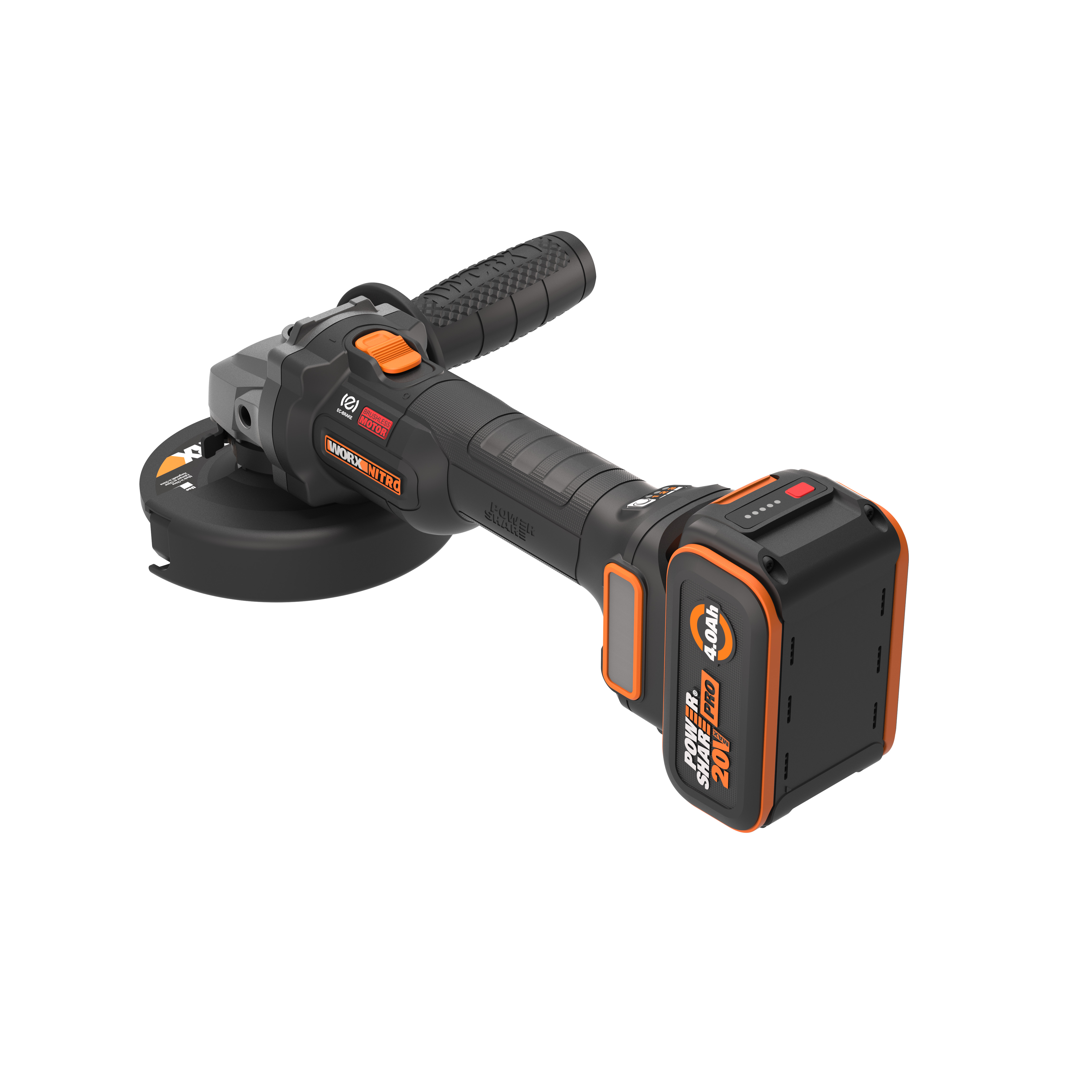 Worx WX814 - Amoladora angular 125mm BL NITRO 20V (1bat 4,0Ah)