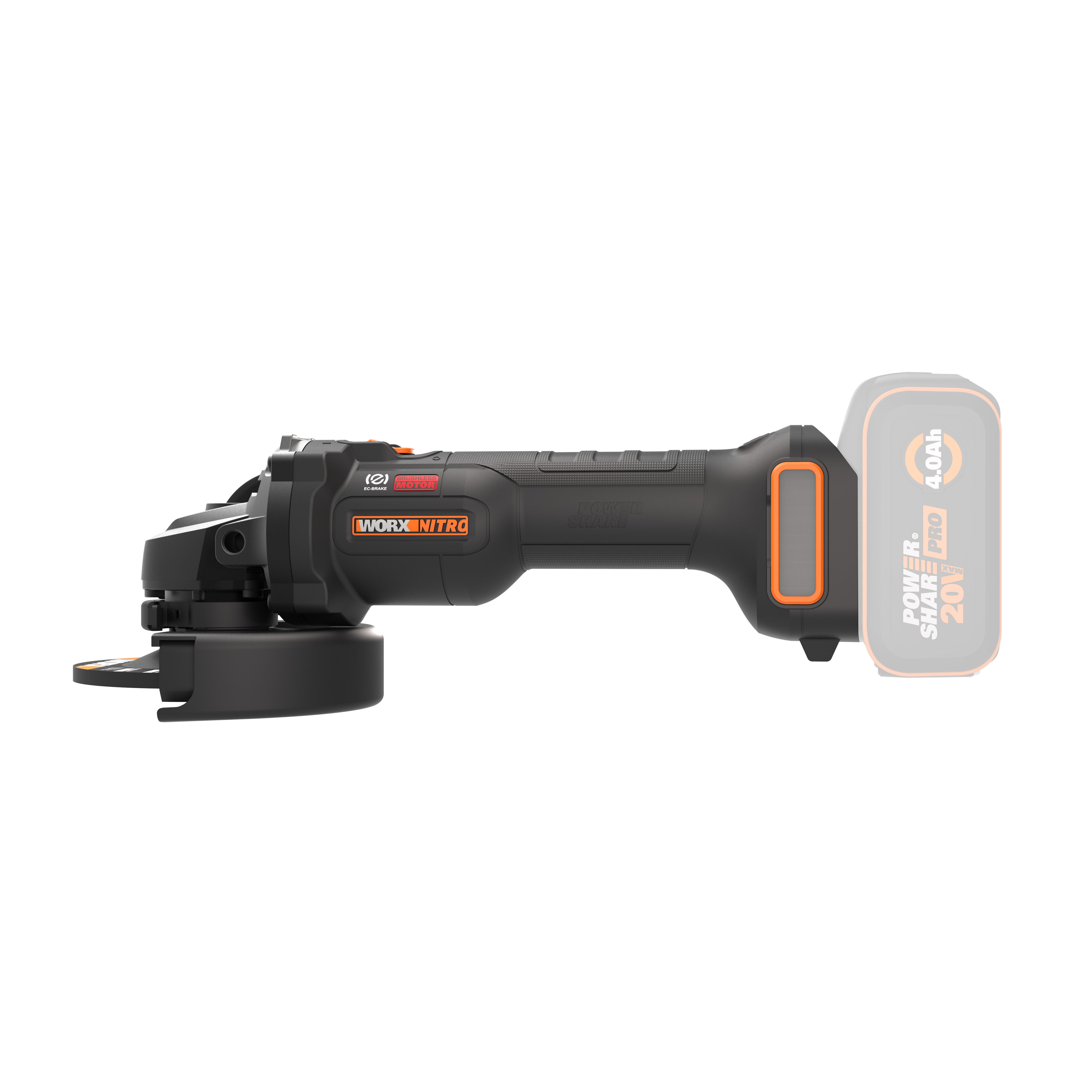 Worx WX815.9 - Amoladora angular 115mm BL NITRO 20V (S/bat)