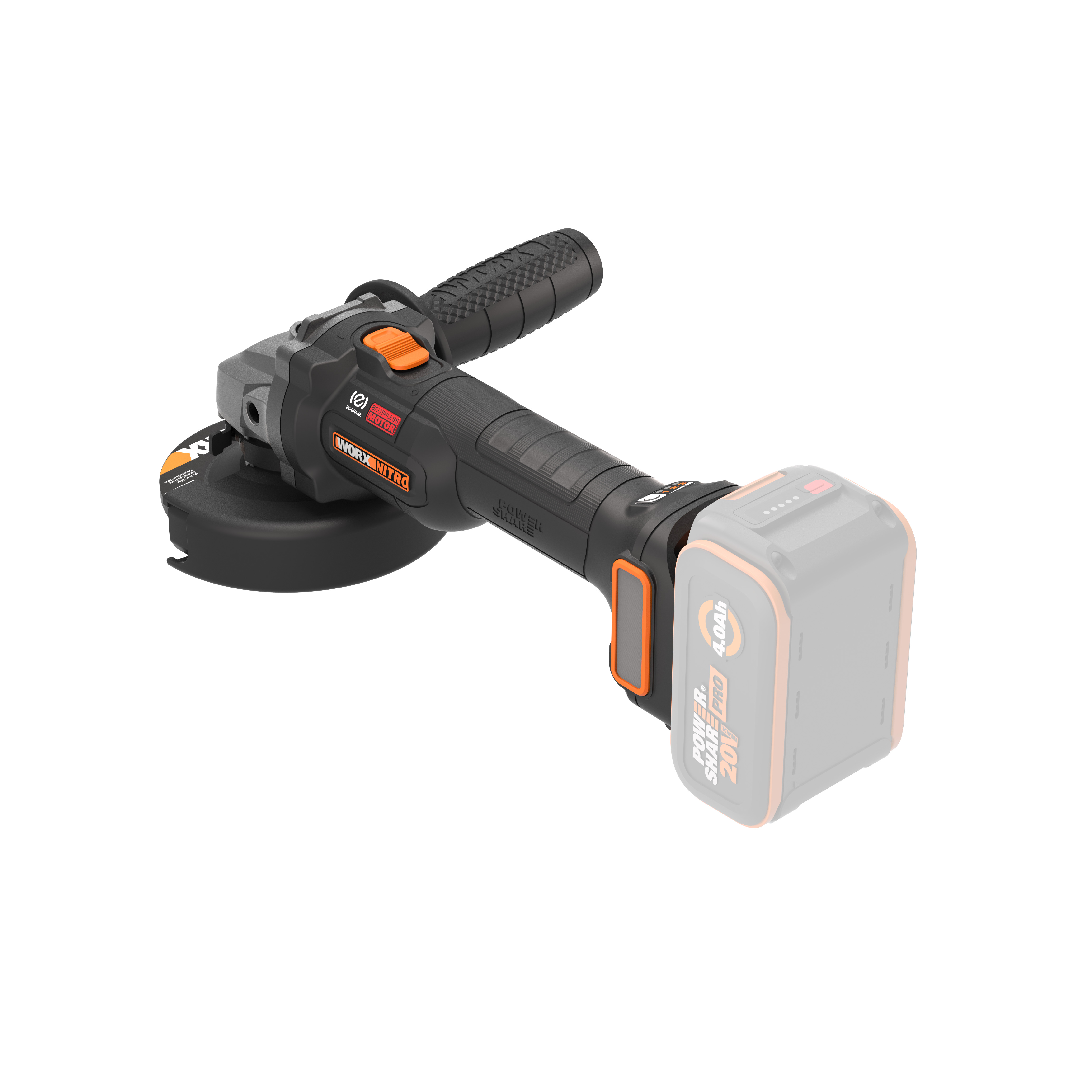 Worx WX815.9 - Amoladora angular 115mm BL NITRO 20V (S/bat)