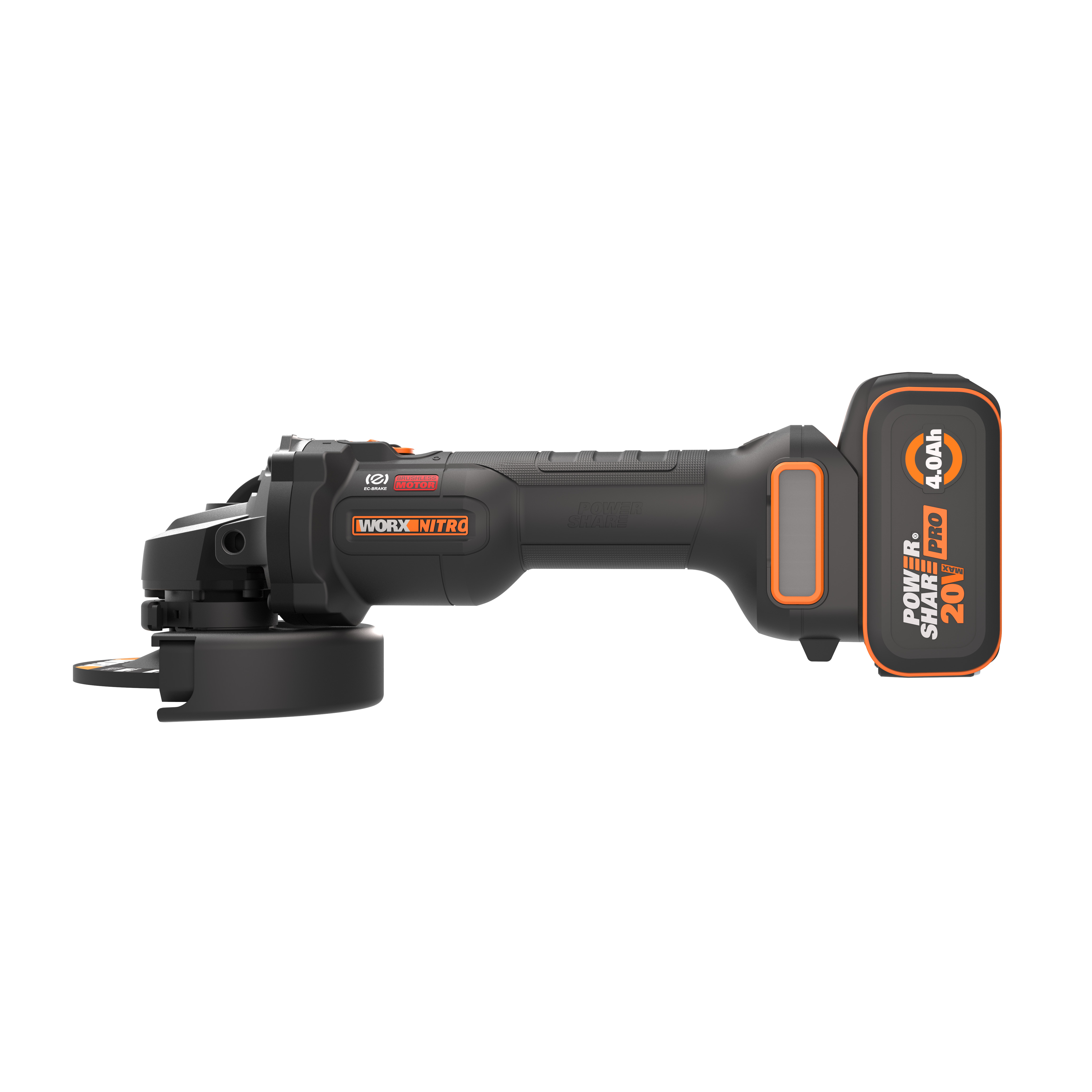 Worx WX815 - Amoladora angular 115mm BL NITRO 20V (1bat 4,0Ah)
