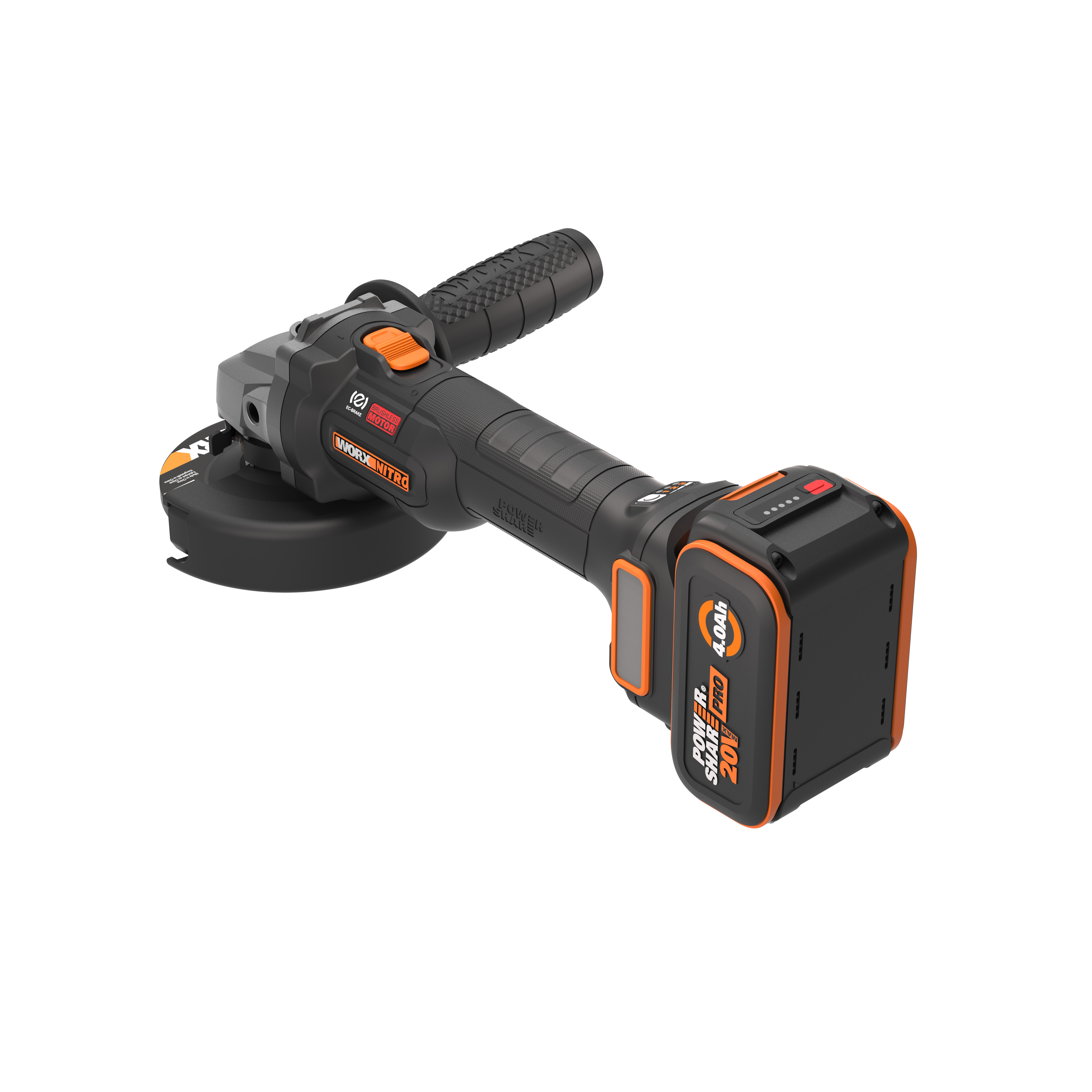 Worx WX815 - Amoladora angular 115mm BL NITRO 20V (1bat 4,0Ah)