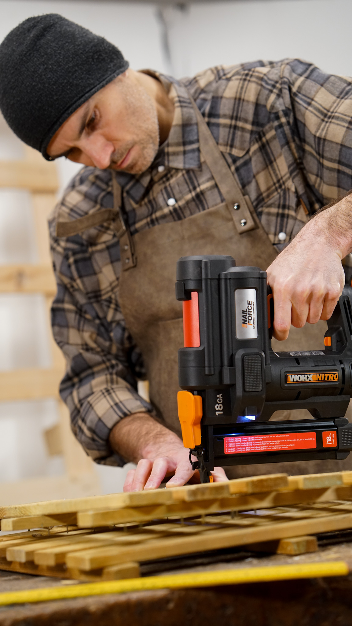 Worx WX844 - Grapadora de corona NITRO 20V (1bat 2,0Ah)