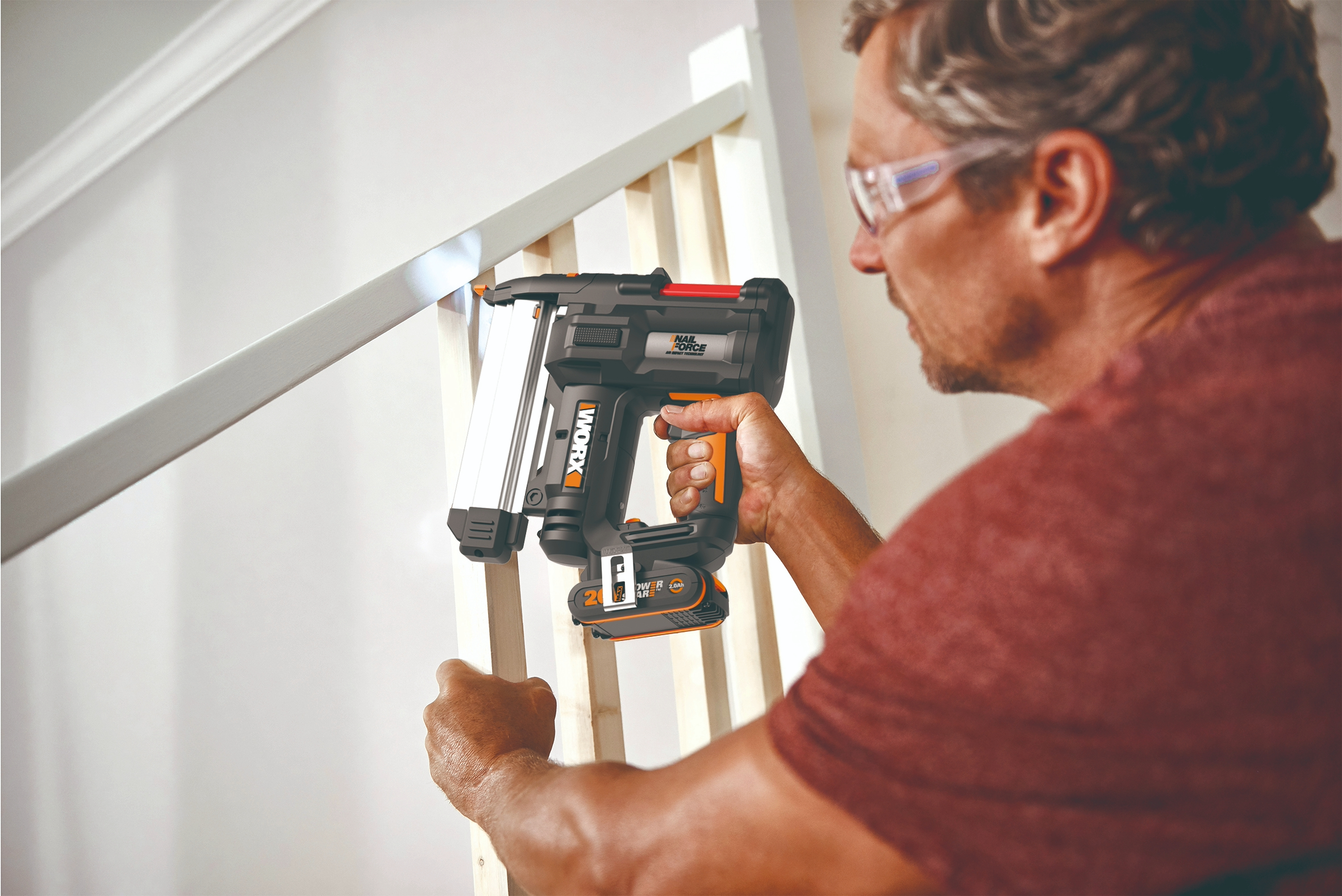 Worx WX840 - Grapadora Clavadora 20V 2.0Ah (1 bat)