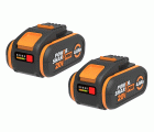 Worx WA3014.2 - Pack de 2 Baterías 20V 4,0Ah con indicador