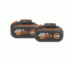 Worx WA3014.2 - Pack de 2 Baterías 20V 4,0Ah con indicador