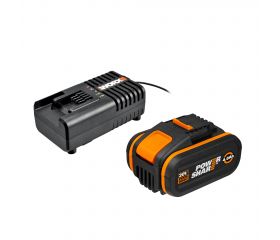 Worx WA3604 - Batería 20V 4Ah POWERSHARE + Cargador WA3860