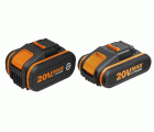 Worx WA3605 - 2 Baterías 20V (2Ah+4Ah) POWERSHARE