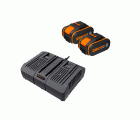 Pack 2 baterías 20V 4,0Ah + cargador doble