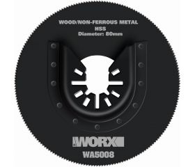 Worx WA5008 - Hoja de sierra circular multimaterial Ø80mm