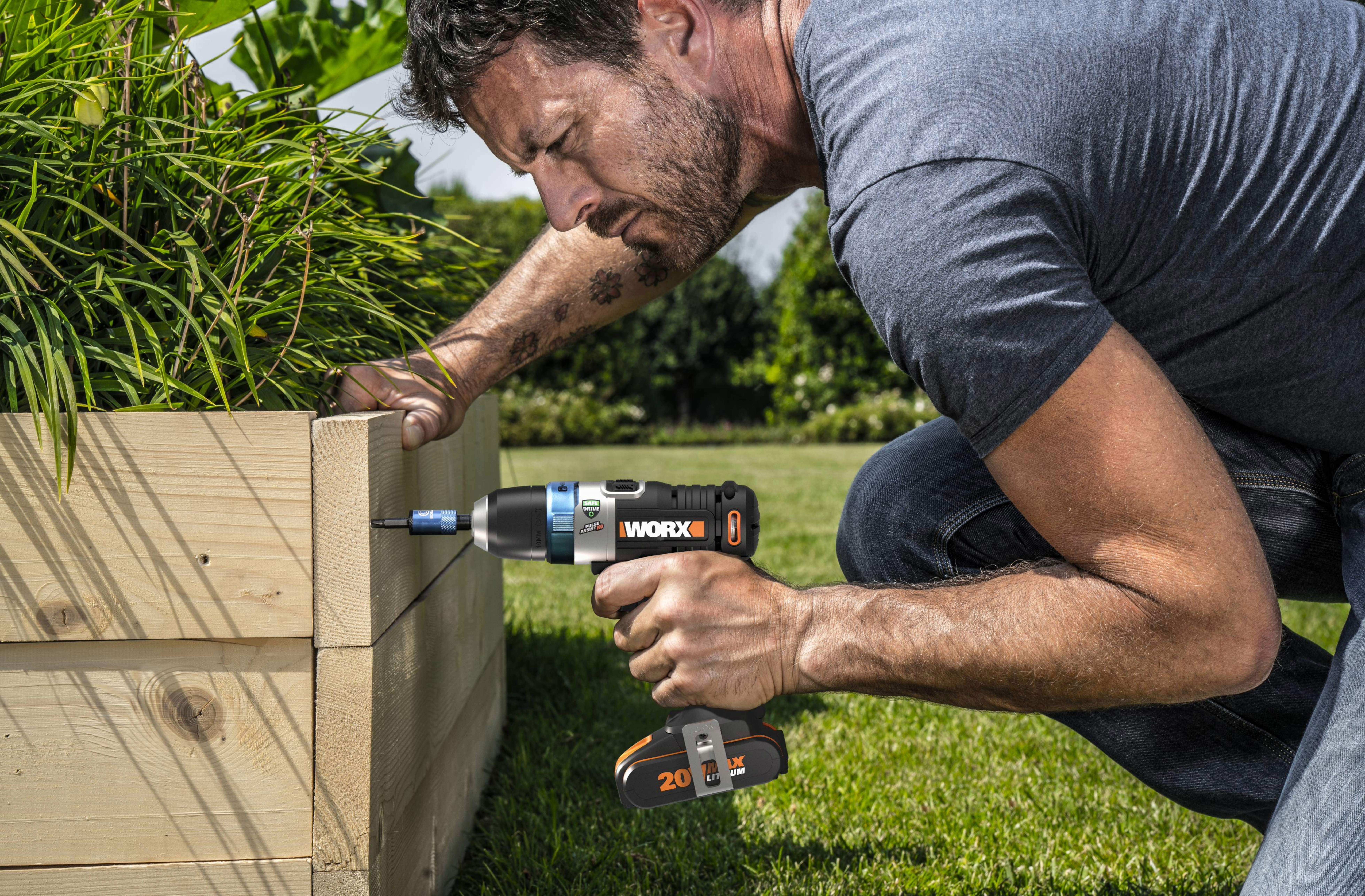 Worx WX178.1 - Taladro Atornillador Ai Drill 20V 2.0Ah (2 bat)