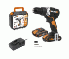 Worx WX352 - Taladro Percutor Brushless 20V 2.0Ah 2 Bat