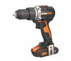 Worx WX352 - Taladro Percutor Brushless 20V 2.0Ah 2 Bat
