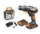 Worx WX371.1 - Taladro percutor 20V 2.0Ah (2 bat)