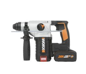 Worx WX380 - Martillo 4F Brushless 2,2J 20V 2 bat (4Ah + 4Ah)