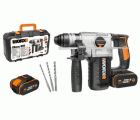 Worx WX392 - Martillo 4 Funciones 2,2J 20V 4.0Ah (2 bat)