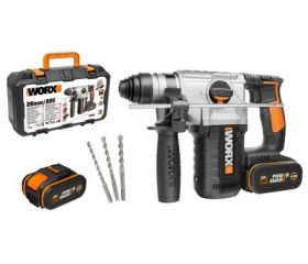Worx WX392 - Martillo 4 Funciones 2,2J 20V 4.0Ah (2 bat)