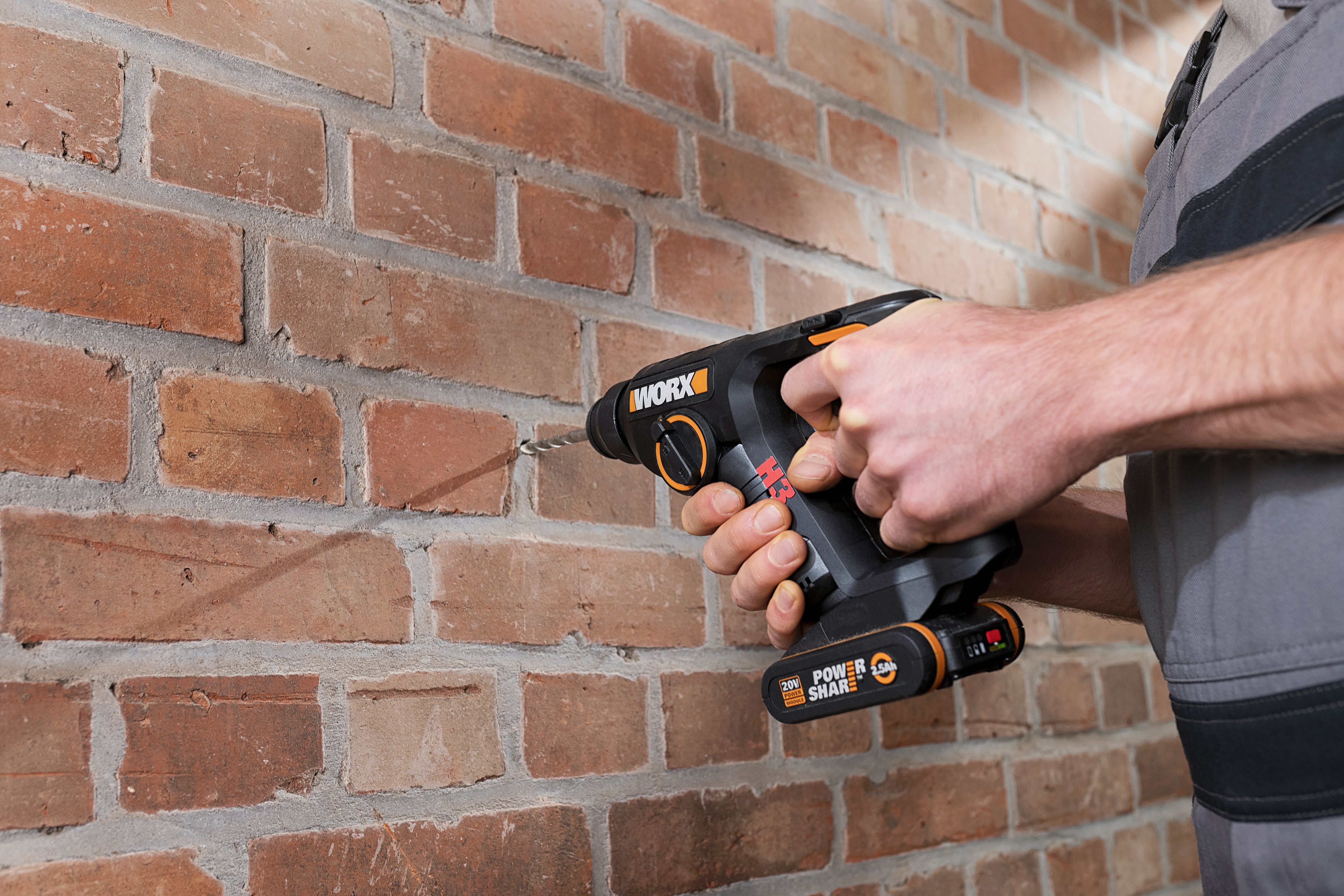 Worx WX394.91 - H3 Martillo/Taladro/Atornillador 20V sin batería