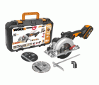 Worx WX531 - Sierra circular Brushless Worxsaw 46mm 20V 2.0Ah (1 bat)