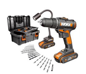 Worx WX977 - Taladro atornillador 20V + Lampara Snake