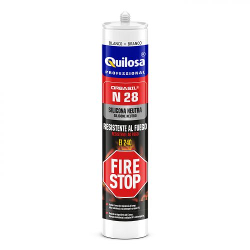 ORBASIL Silicona neutra cortafuegos N-28 300 ml gris perla