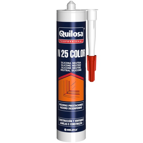 N 25 Color Silicona Neutra 300 ml RAL 1013 blanco perla