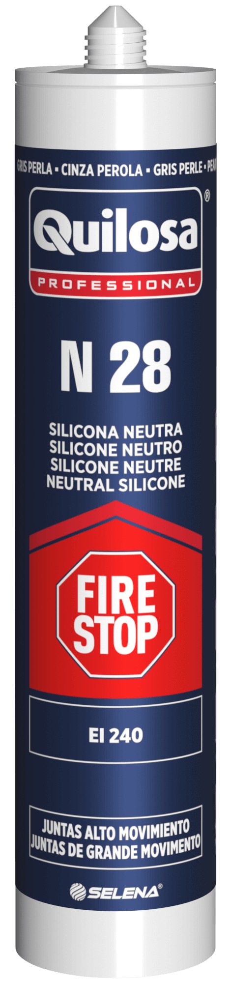 N 28 Silicona Neutra 300 ml gris perla