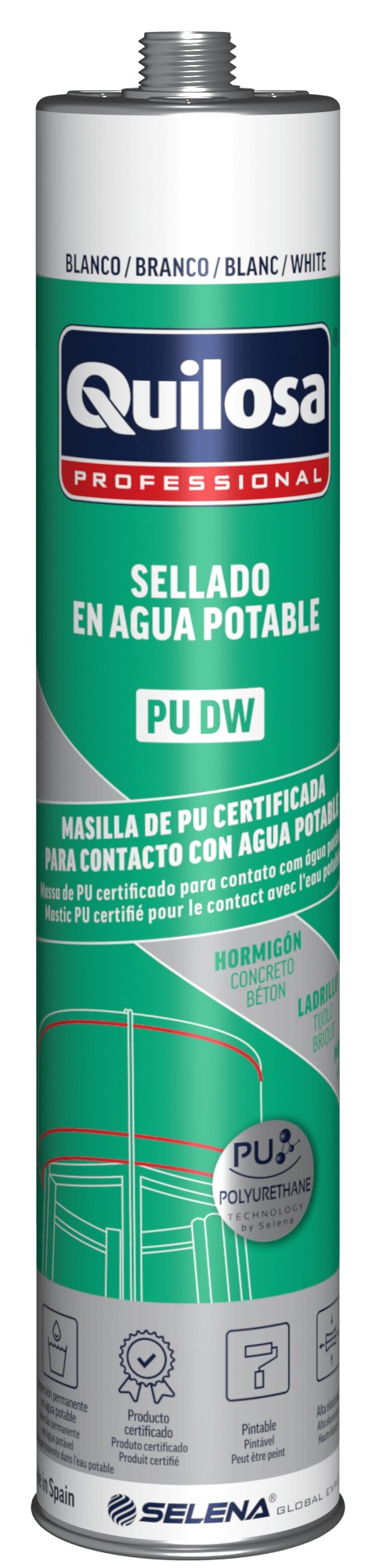 PU DW Agua Potable 300 ml blanco
