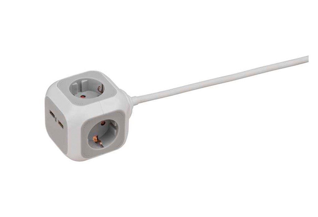 ENCHUFE CUBO 4B+1,4M+ 2 USB