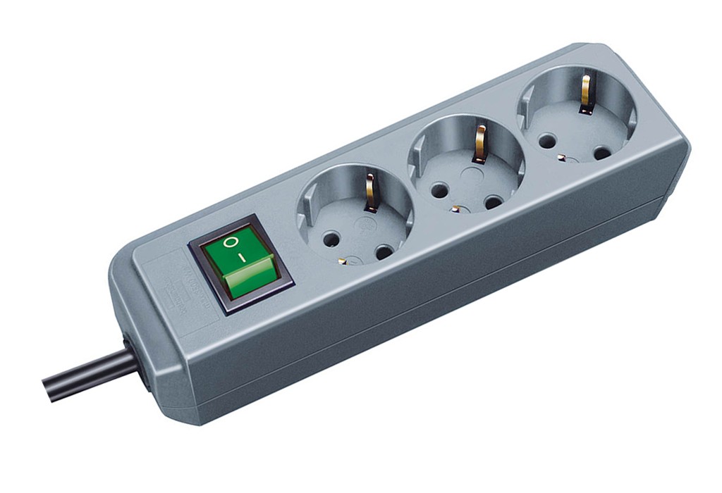 ENCHUFE ECO 3B+INT+1,5M ANTRACIT